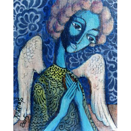 Anioł w pokoju, Nadia Siemek, obrazy akryl