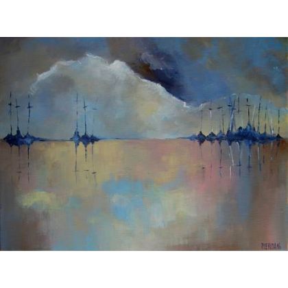 Na morzu, Paulina Lebida, obrazy akryl
