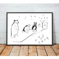 21X30 CM MISIE PLAKAT DLA DZIECI