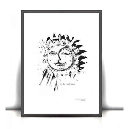 21x30cm plakat  Księzyc i Słońce, Anna Skowronek, Grafika cyfrowa