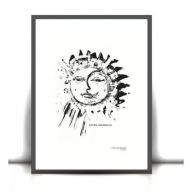 21X30CM PLAKAT  KSIĘZYC I SŁOŃCE