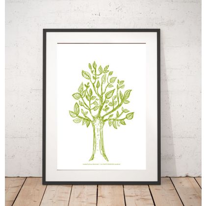 30x40 cm plakat z drzewem, Anna Skowronek, Grafika cyfrowa