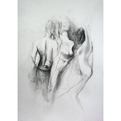 Woman 30x40, Alina Louka, rysunki tech.mieszana