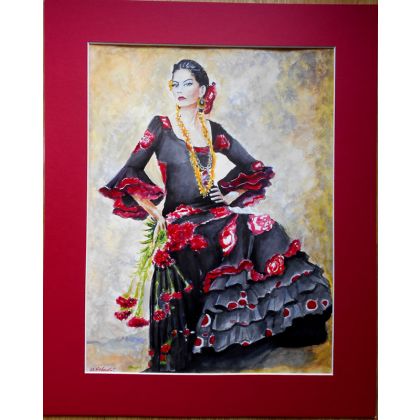 Włodek Rybacki - obrazy akwarela - Flamenco v foto #1