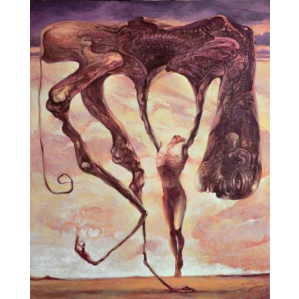 Człowiek, Krzysztof Krawiec, obrazy akryl
