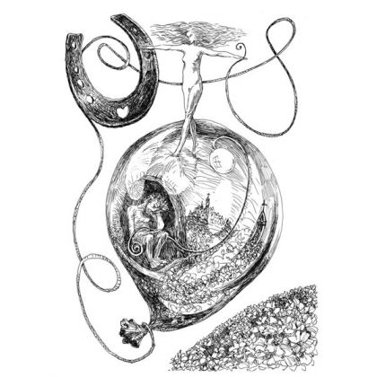 List o baloniku, Krzysztof Krawiec, rysunek tuszem