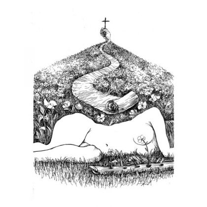 List o miłości, Krzysztof Krawiec, rysunek tuszem