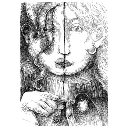 List o wahaniu, Krzysztof Krawiec, rysunek tuszem