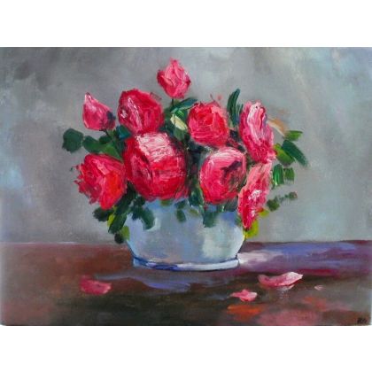 Róże, Paulina Lebida, obrazy akryl