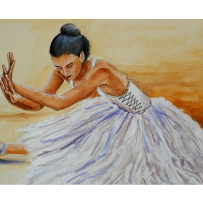 Włodek Rybacki - obrazy akwarela - Baletnica II foto #2