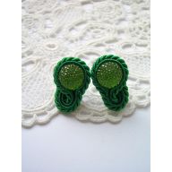 Szmaragdowe - mini kolczyki