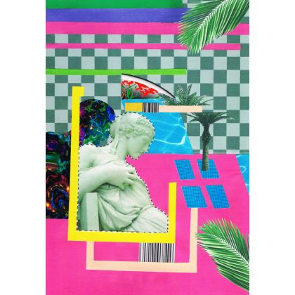 Vaporwave 1, Agnieszka Giera, kolaż analogowy