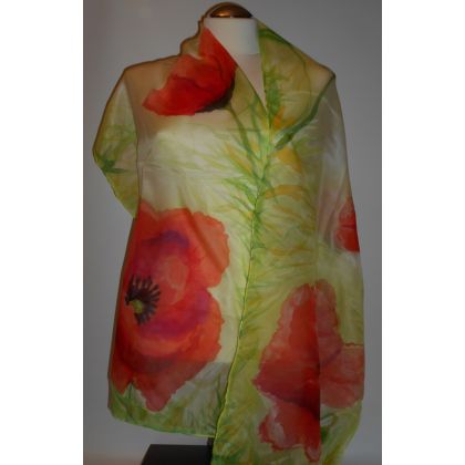 Włodek Rybacki - chusty,apaszki - Maki Silk 100% foto #1