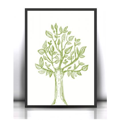21x30 cm - Drzewo plakat botaniczny, Anna Skowronek, Grafika cyfrowa