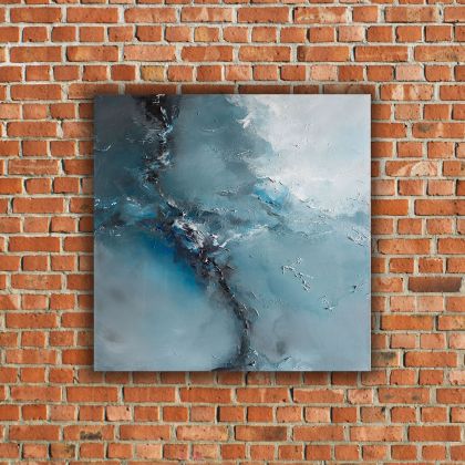 Ocean 70x70 cm - ręcznie malowany obraz, Agnieszka Potocka-Makoś, obrazy akryl