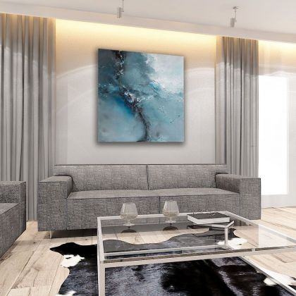 Agnieszka Potocka-Makoś - obrazy akryl - Ocean 70x70 cm - ręcznie malowany obraz foto #1