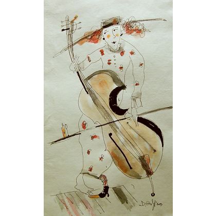 Muzyczne duo....., Dariusz Grajek, grafika warsztatowa