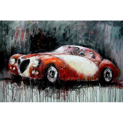 Dariusz Grajek - olej + akryl - Bugatti.... foto #1