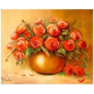 RÓŻE     OBRAZ OLEJNY  33-41CM