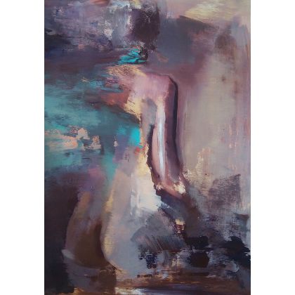 akt purpurowy, Galeria Wanda Willam, obrazy akryl