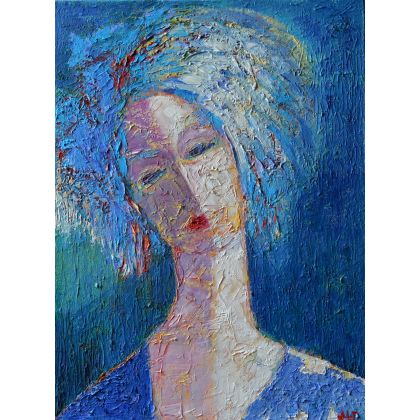 Kobieta portret abstrakcyjny, Magdalena Walulik , obrazy olejne