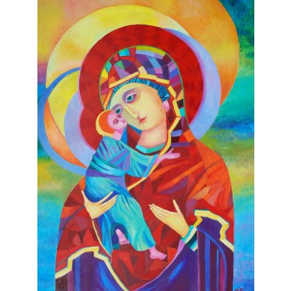 Ikona Matka Boża Włodzimierska, Magdalena Walulik , wydruki na płótnie