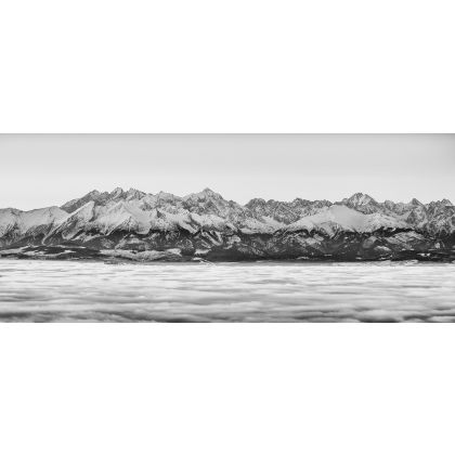 Agnieszka Potocka-Makoś - wydruki na płótnie - Druk na płótnie 100x40 - Tatry - cz-b foto #1