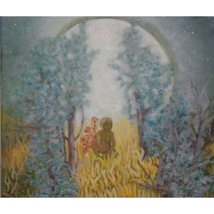 Elżbieta Goszczycka - obrazy olejne - Księżyc i Słońce / Wewnętrzne dziecko natury foto #1