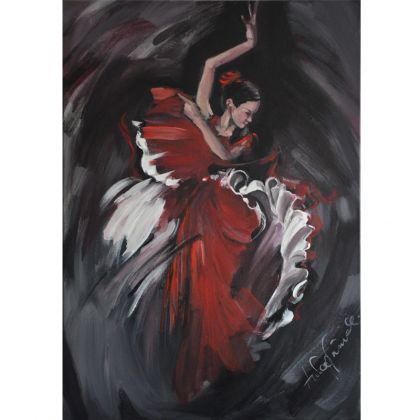 Flamenco. Akryl, płótno. 70x50 cm, Anawa-art, obrazy akryl