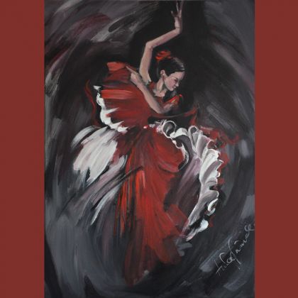 Anawa-art - obrazy akryl - Flamenco. Akryl, płótno. 70x50 cm foto #1