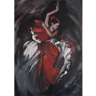 Flamenco. Akryl, płótno. 70x50 cm