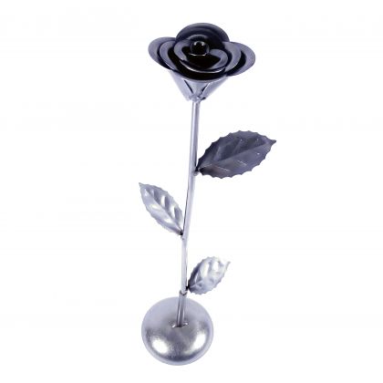 Asdom Metal Design - dekory stojące - Metalowa róża w kolorze srebrnym foto #1