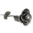Metalowa róża w kolorze srebrnym