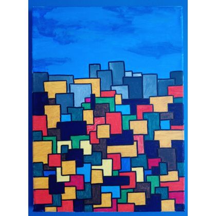 New York Autumn, Bartłomiej Orszulik, obrazy akryl