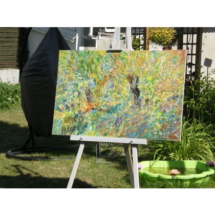 Eryk Maler - obrazy olejne - Kwitnące wierzby, impresja,120x80 foto #4