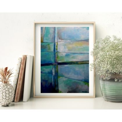 Abstrakcja w szarościach, Paulina Lebida, obrazy akryl