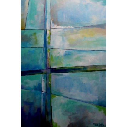 Paulina Lebida - obrazy akryl - Abstrakcja w szarościach foto #1