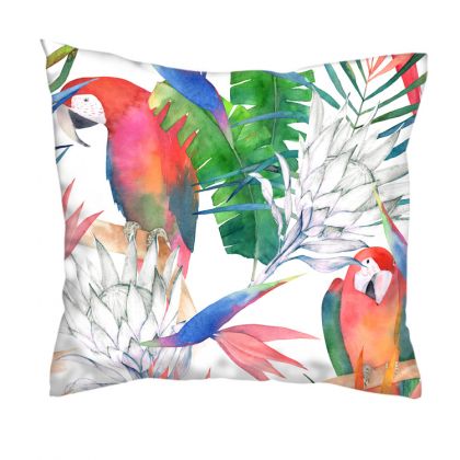 poduszka egzotyczna z papugami, dru,  poduszki dekoracyjne