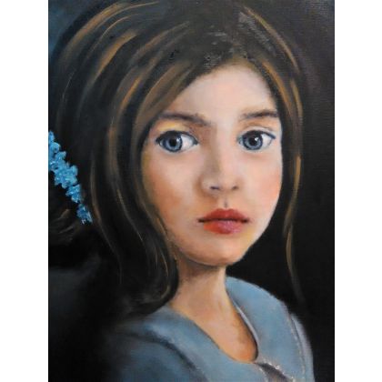 Małgorzata Gazduła - obrazy olejne - Obraz olejny portret Dziewczynka foto #1