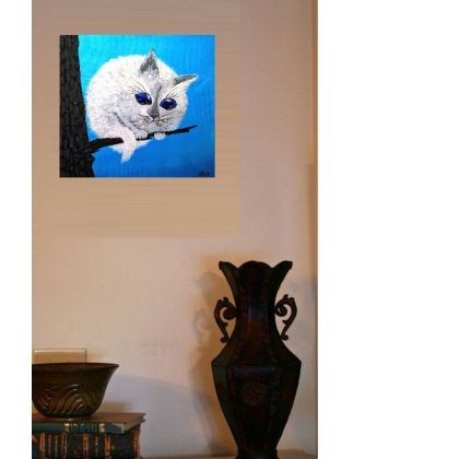 Bogumiła Szufnara - obrazy akryl - Kot. Abstrakcja. foto #1