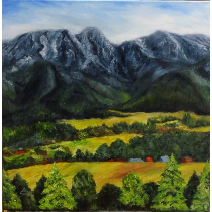 cykl: Polskie krajobrazy - Tatry - Giewont, Maria Sularz, obrazy olejne