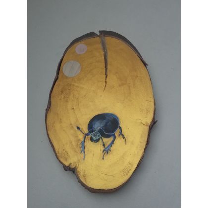 Żuk w złocie, Paula Pasik, obrazy akryl