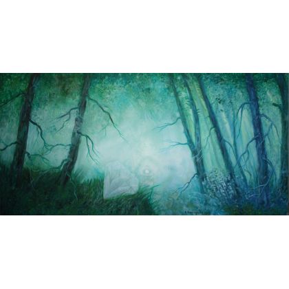 Wnętrze lasu, Elżbieta Goszczycka, obrazy olejne