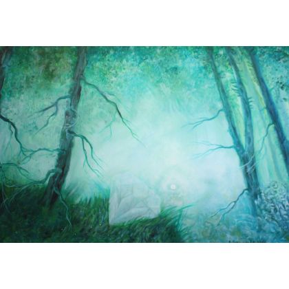 Elżbieta Goszczycka - obrazy olejne - Wnętrze lasu foto #1