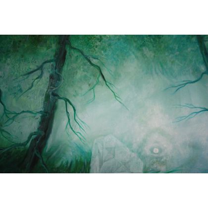Elżbieta Goszczycka - obrazy olejne - Wnętrze lasu foto #3