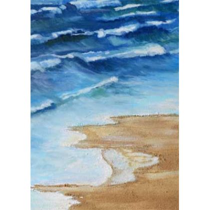Małgorzata Kossakowska - obrazy akryl - morze z plażą foto #1