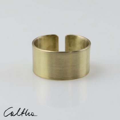 Satyna - mosiężny pierścionek, Caltha, pierścionki