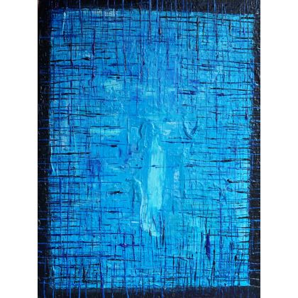 wielki błękit, Krystyna Ciećwierska, obrazy akryl