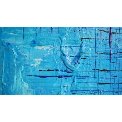 Krystyna Ciećwierska - obrazy akryl - wielki błękit foto #3