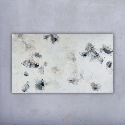 Dzikie gołębie IV - 70x120 abstrakcja, Agnieszka Potocka-Makoś, obrazy akryl